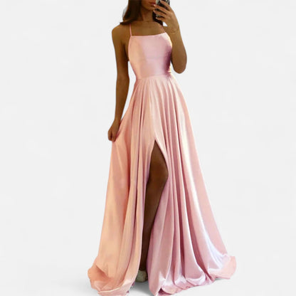 Soraya | Women’s Modern Fit Satin Slit Maxi Dress