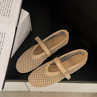 Lydia | Women’s Mesh Mary Jane Flats