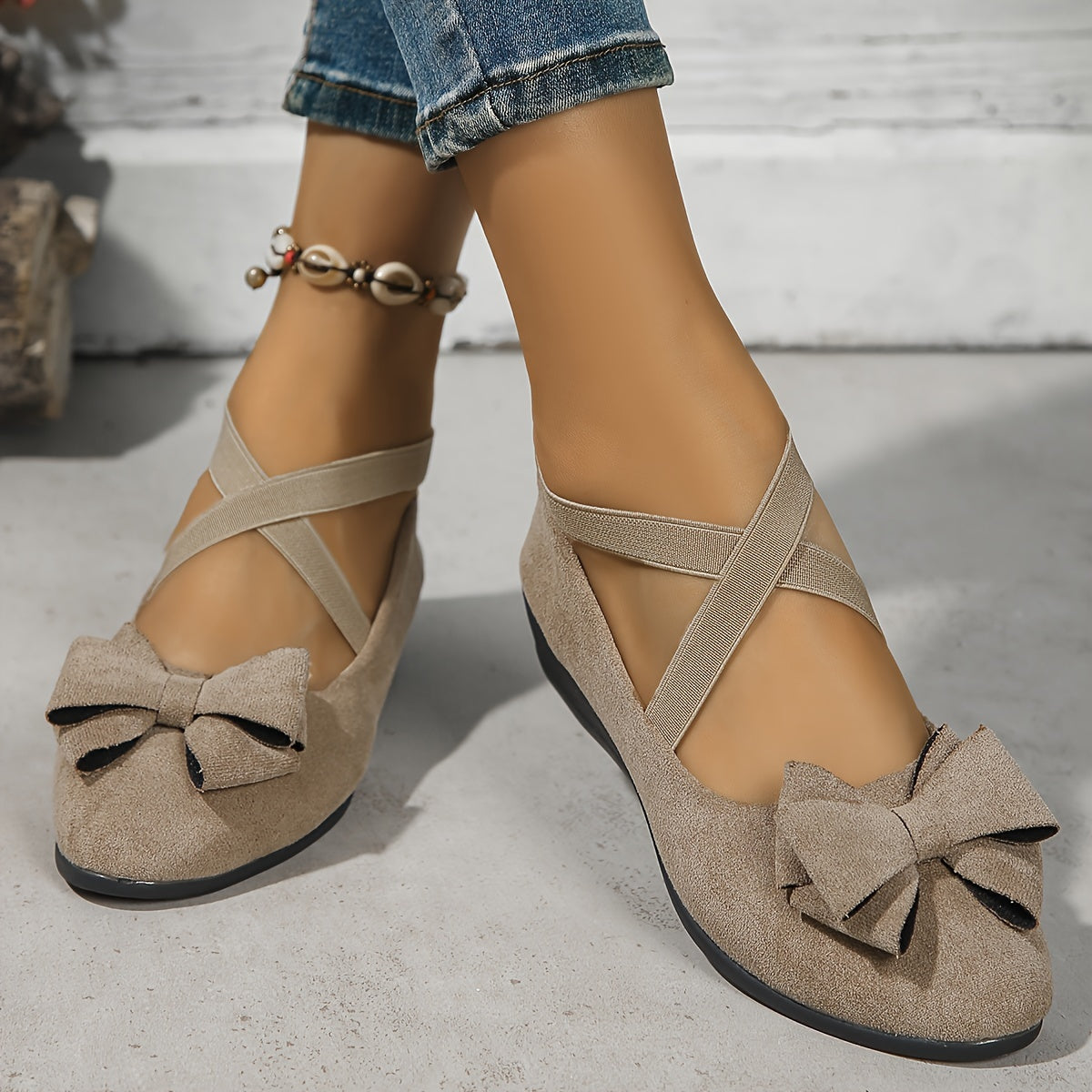 Elowen | Women’s Sophisticated Bow Detail Wedge Loafers