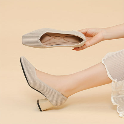 Monroe | Women’s Textured Block Heel Pumps