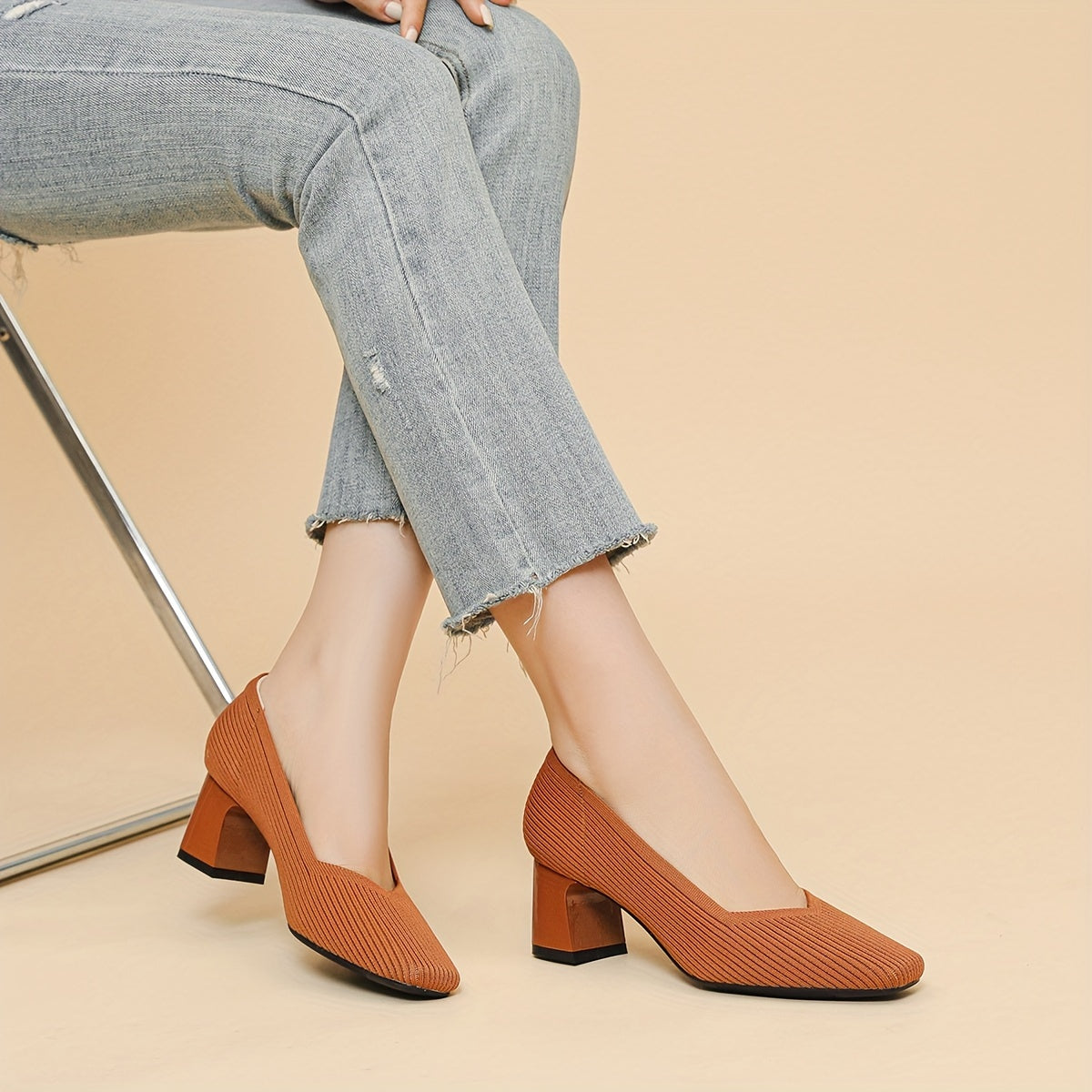 Monroe | Women’s Textured Block Heel Pumps