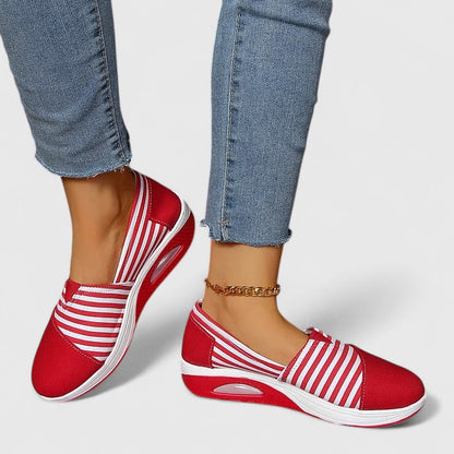 Julia | Women’s Orthopedic Striped Slip On Loafers