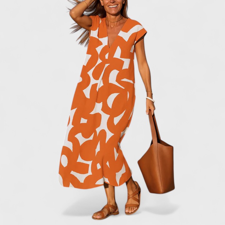 Frincess | Women’s Flowing V Neck Maxi Dress