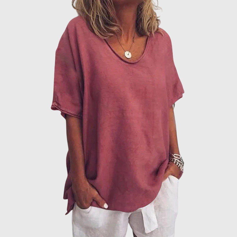 Hollis | Women’s Casual Relaxed Fit V-Neck Top