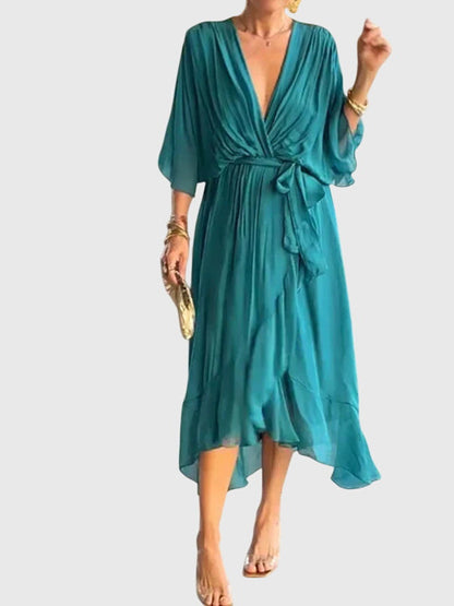 Cambria | Women’s Elegant Tie Waist Maxi Dress