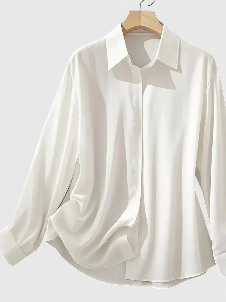 Celeste | Women’s Elegant Satin Long Sleeve Blouse