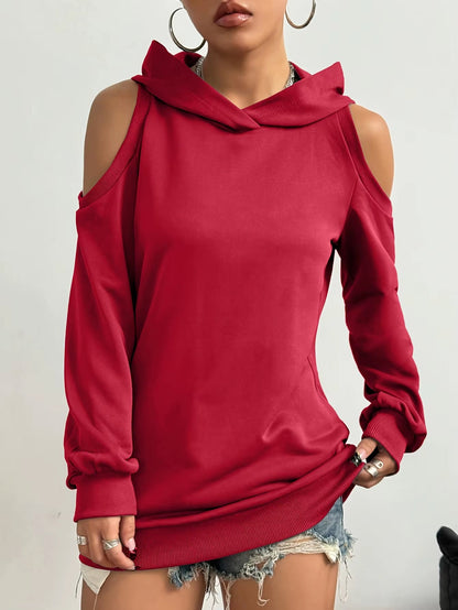 Riley | Women’s Off-Shoulder Hooded Sweatshirt