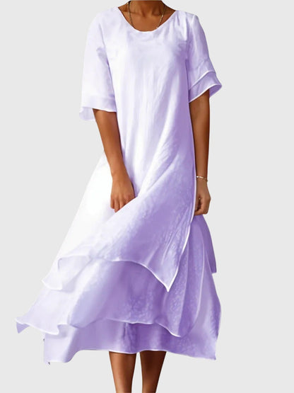Rae | Women’s Elegant Layered Midi Dress