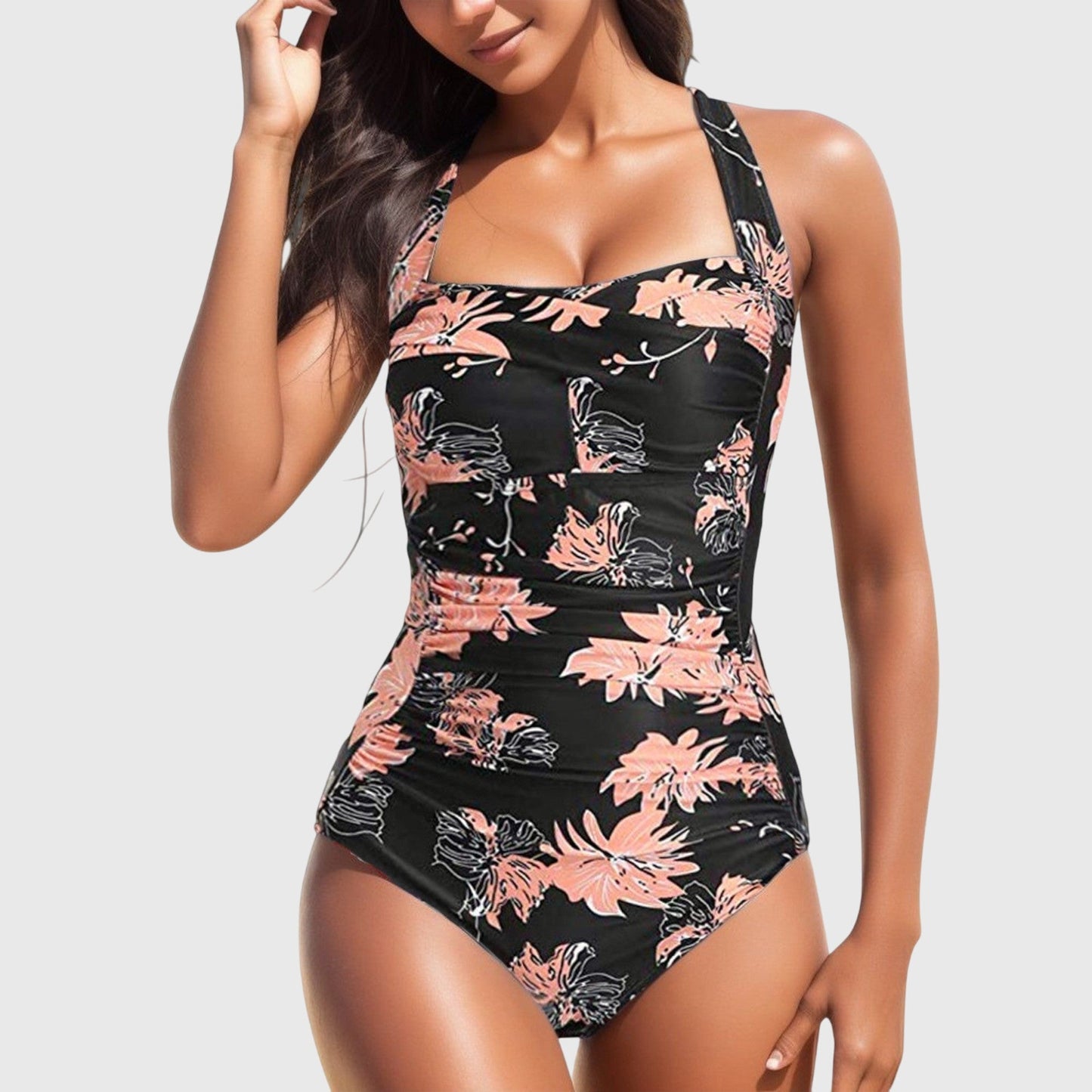 Zinnara | Women’s Floral Print One Piece Swimsuit
