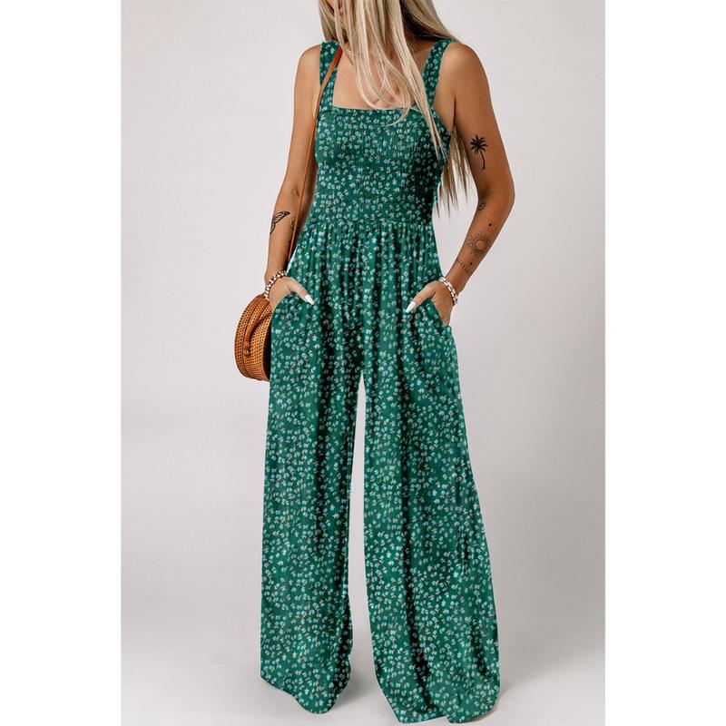 Lavinia | Women’s Elegant Spring Floral Wide-Leg Jumpsuit