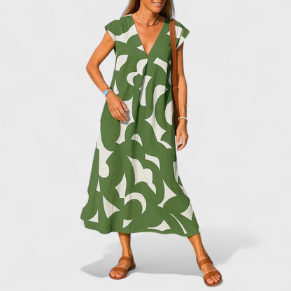 Frincess | Women’s Flowing V Neck Maxi Dress