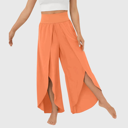 Solene | Women’s Boho Wide Leg Split Hem Pants