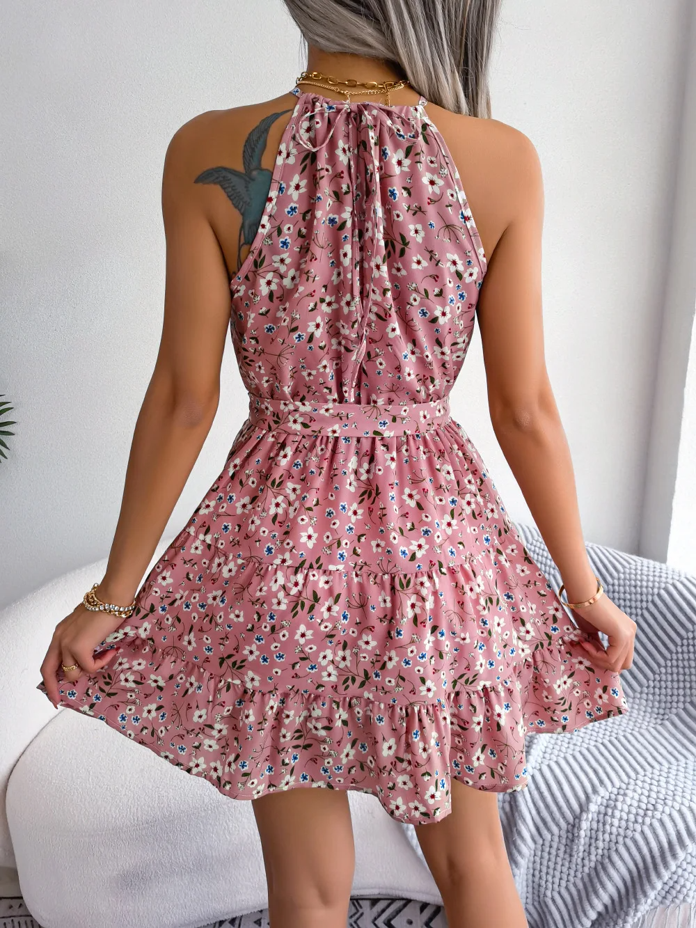 Loretta | Women’s Tiered Floral Dress with Soft Flowing Layers