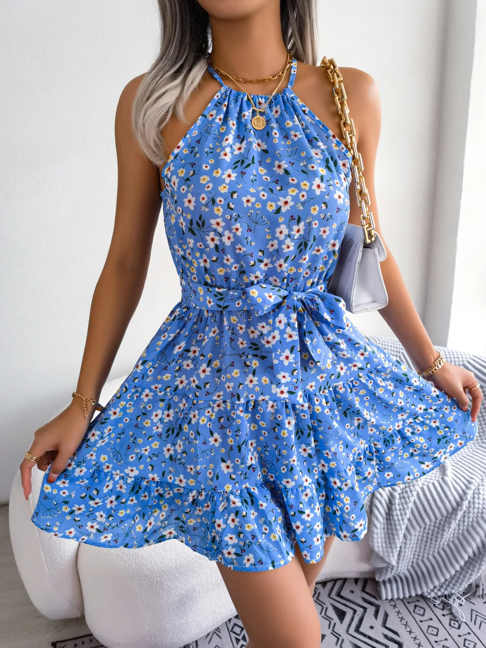 Loretta | Women’s Tiered Floral Dress with Soft Flowing Layers