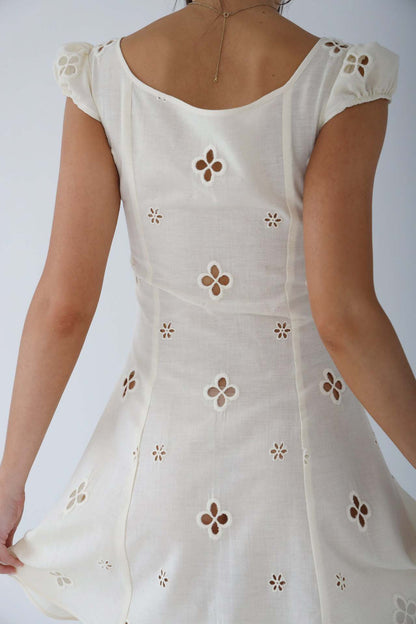 Vanessa | Women’s Wedding Midi Dress with Button Front