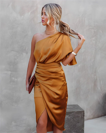 Serena | Women’s Asymmetrical Off-Shoulder Dress