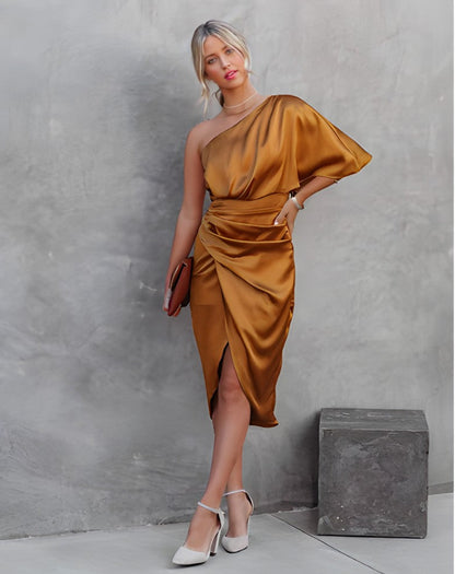 Serena | Women’s Asymmetrical Off-Shoulder Dress
