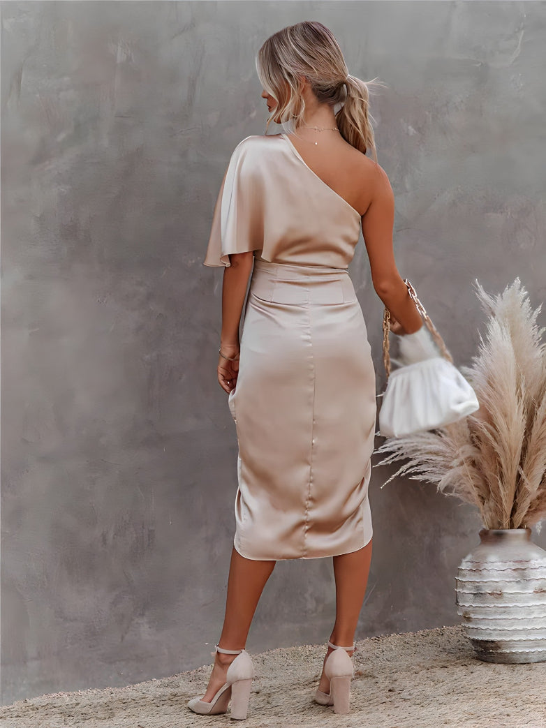 Serena | Women’s Asymmetrical Off-Shoulder Dress