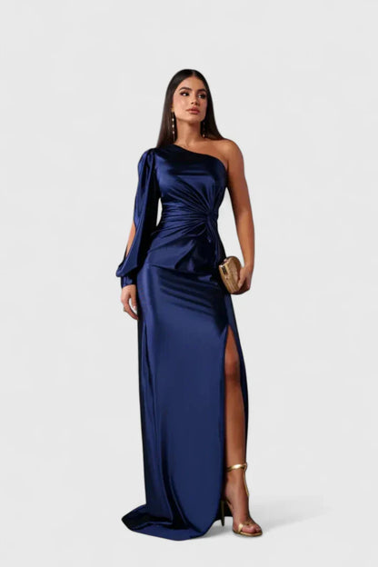 Valora | Women’s Elegant One Shoulder Maxi Dress