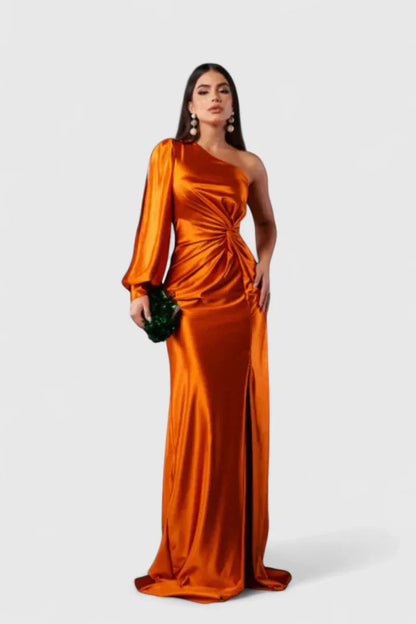 Valora | Women’s Elegant One Shoulder Maxi Dress