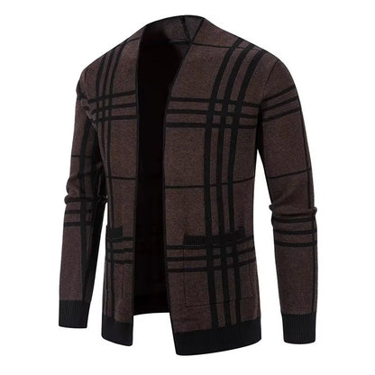 Calder | Men’s Plaid Knit Cardigan