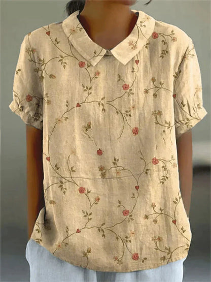 Lowenna | Women’s Classic Floral Short-Sleeve Blouse