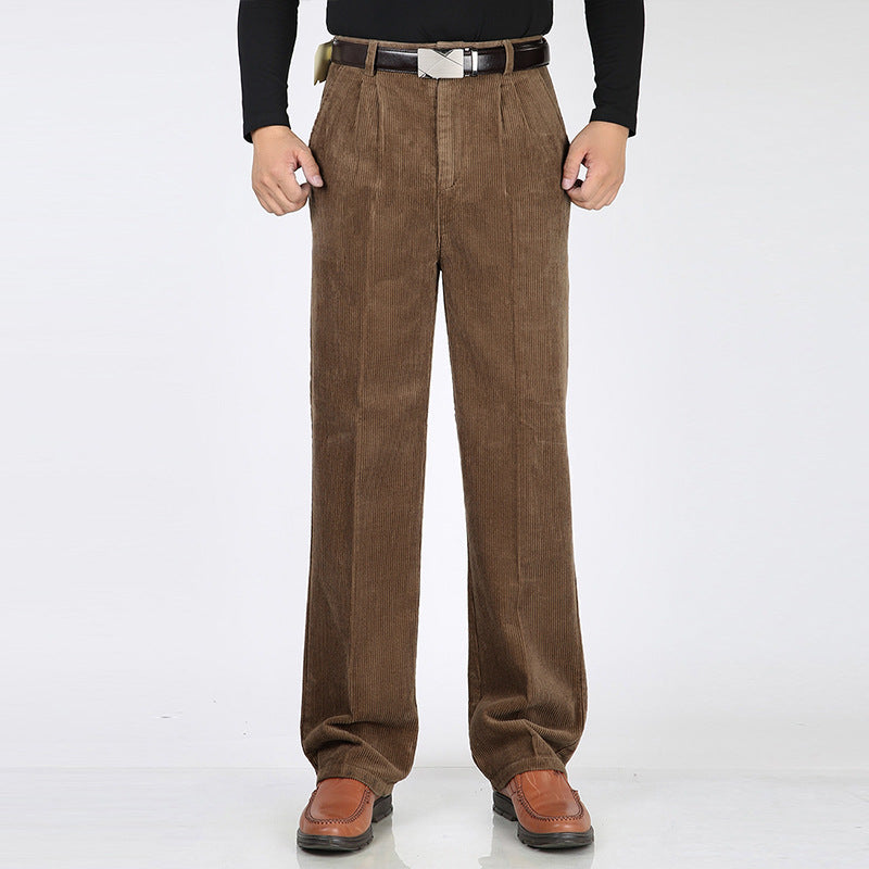 Anton | Men’s Casual High Waist Pleated Trousers