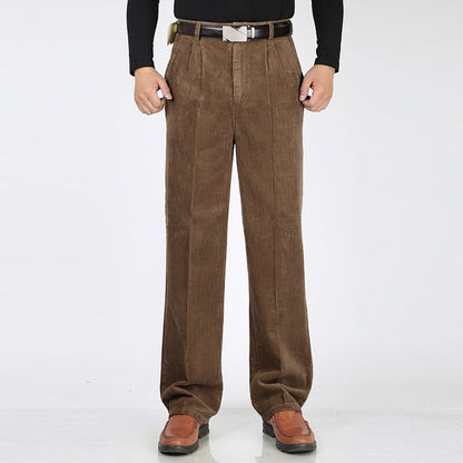 Anton | Men’s Casual High Waist Pleated Trousers