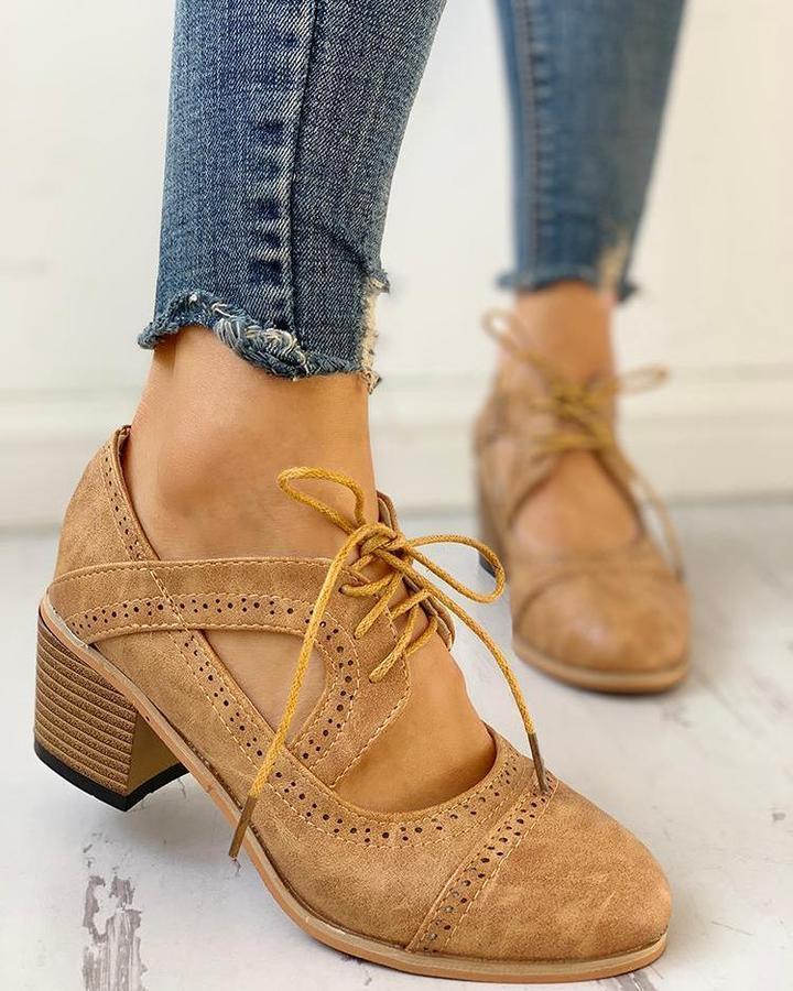 Kendall | Women’s Heeled Lace-Up T-Strap Orthopedic Shoes
