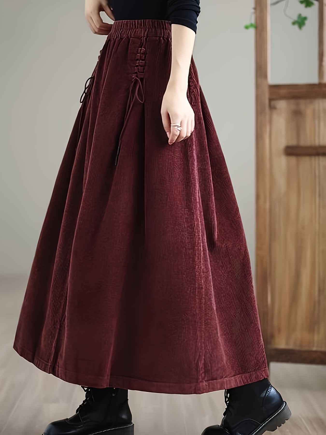 Eliza | Women’s Corduroy Maxi Skirt