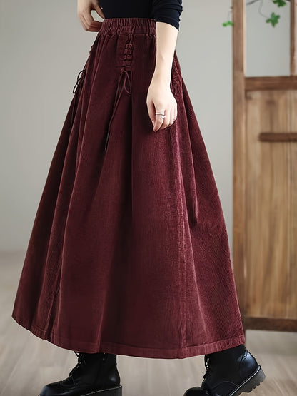 Eliza | Women’s Corduroy Maxi Skirt
