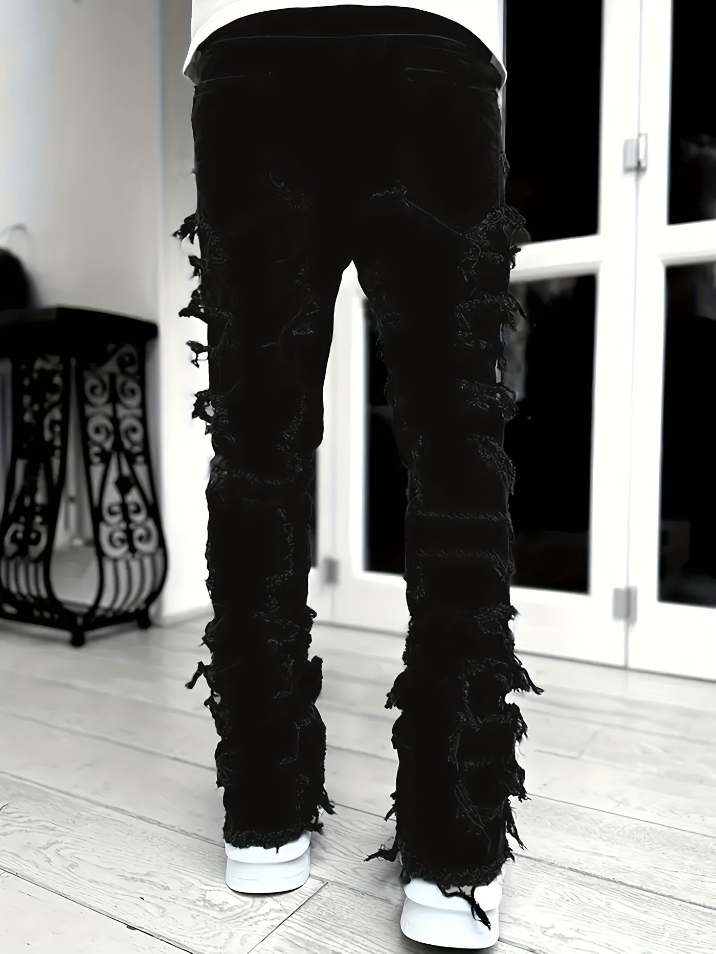 Jaxon | Men’s Distressed Layered Denim Jeans