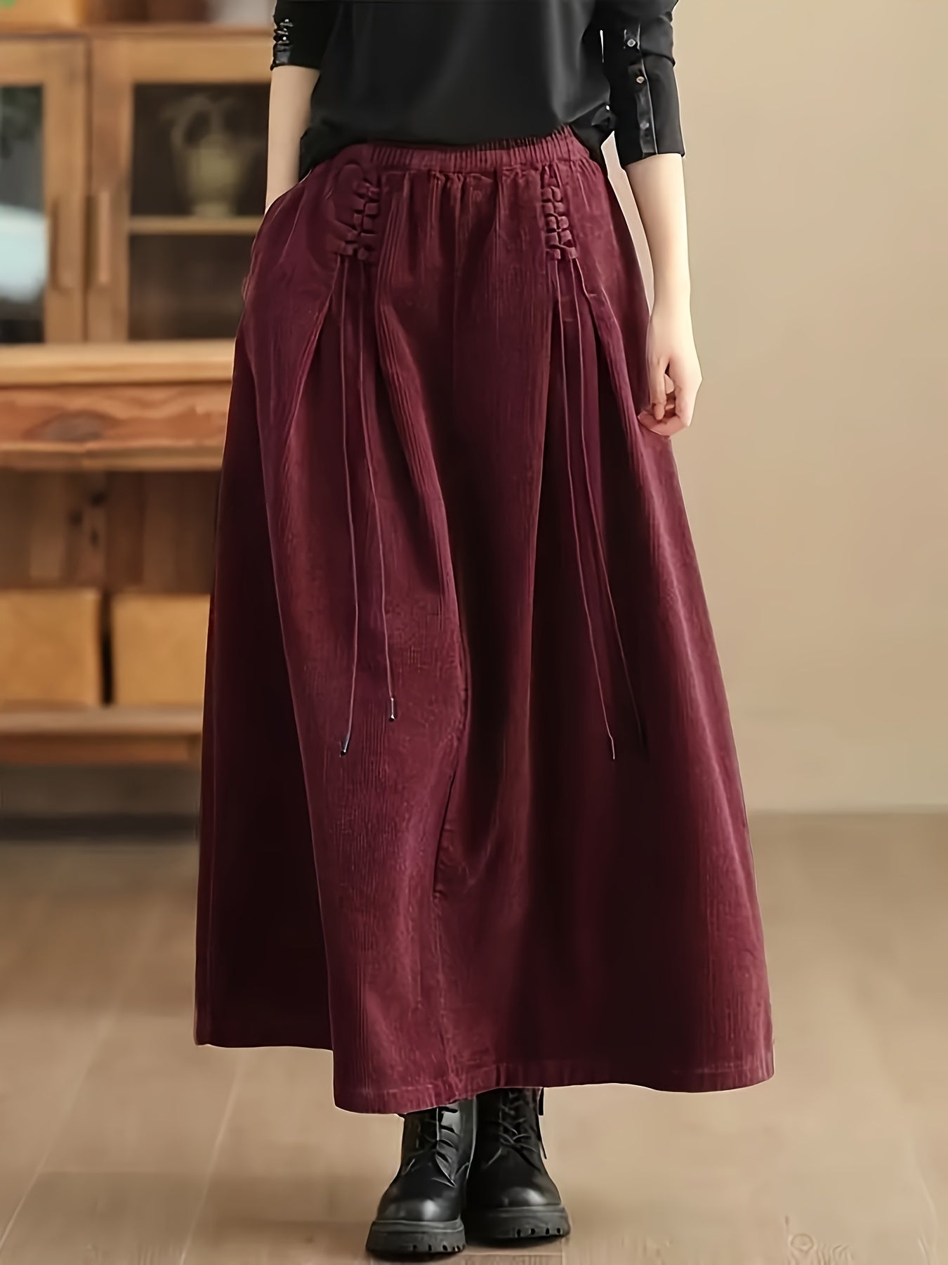 Eliza | Women’s Corduroy Maxi Skirt