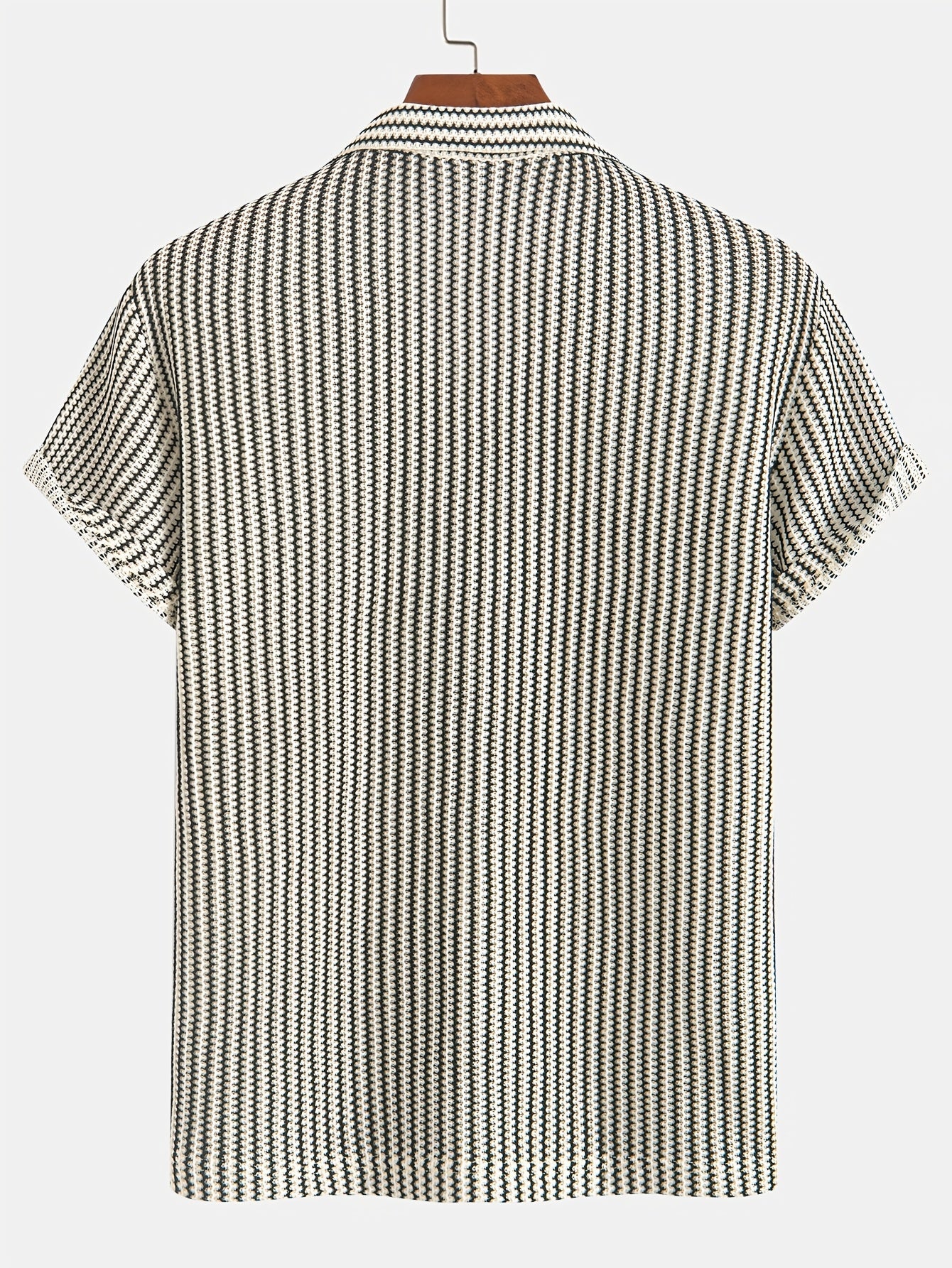 Isaac | Men’s Knit Striped Button-Up Shirt