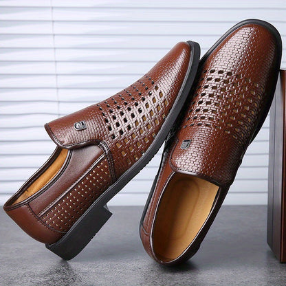 Franklin | Men’s Woven Leather Loafers