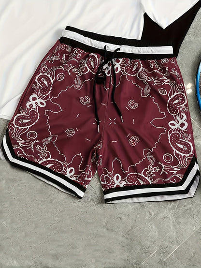 Reid | Men’s Paisley Mesh Shorts with Lightweight Breathable