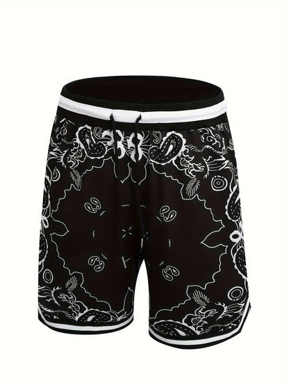 Reid | Men’s Paisley Mesh Shorts with Lightweight Breathable