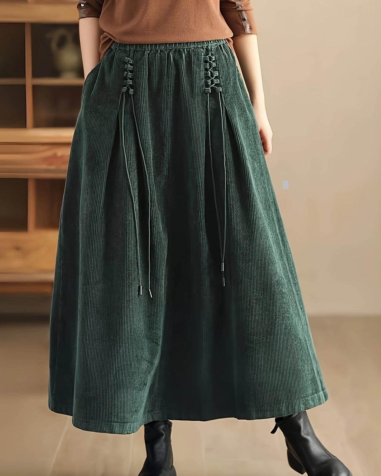 Eliza | Women’s Corduroy Maxi Skirt