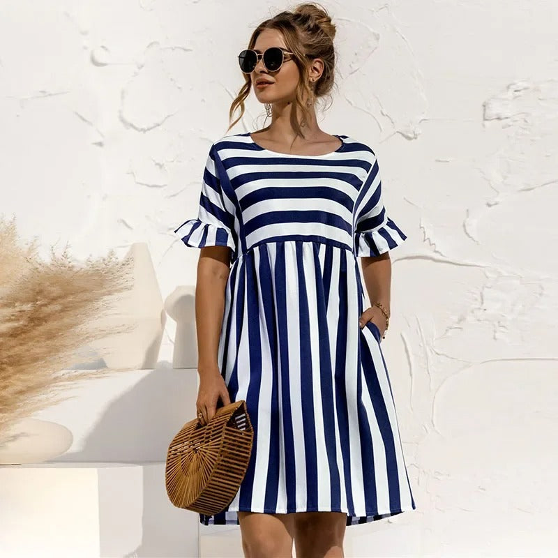 Irina | Women’s Striped Summer Dress with Breezy Fit