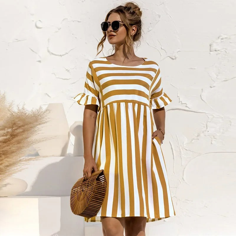 Irina | Women’s Striped Summer Dress with Breezy Fit