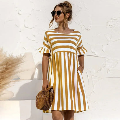 Irina | Women’s Striped Summer Dress with Breezy Fit