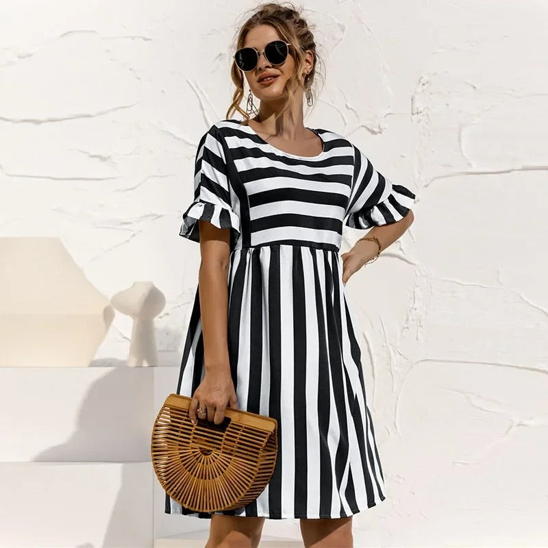 Irina | Women’s Striped Summer Dress with Breezy Fit