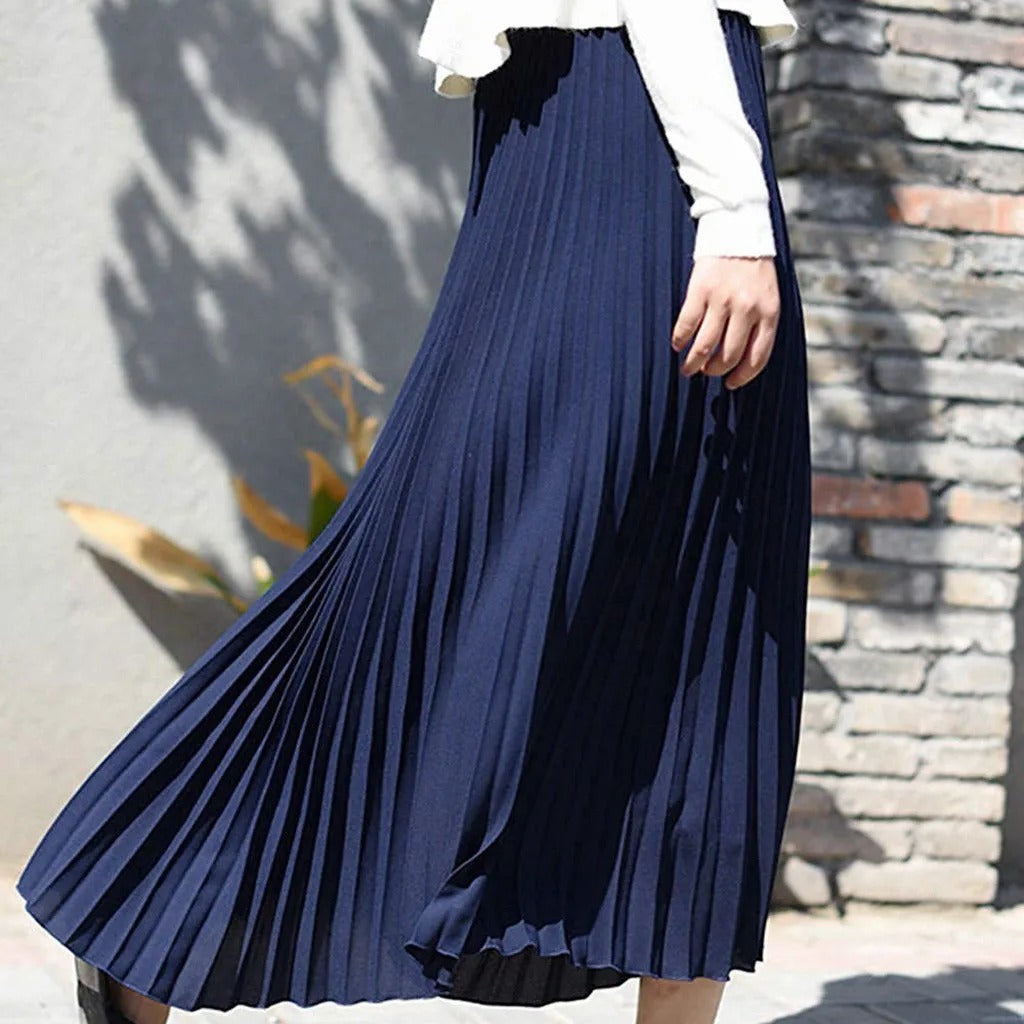 Layla | Women’s Pleated Midi Skirt with Flowing Elegant Silhouette