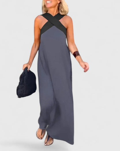 Kendall | Women’s Elegant Crossback Maxi Dress