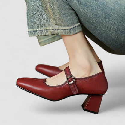 Aira | Women’s Orthopedic Mary Jane Block Heel Shoes