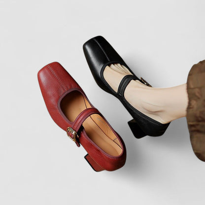 Aira | Women’s Orthopedic Mary Jane Block Heel Shoes