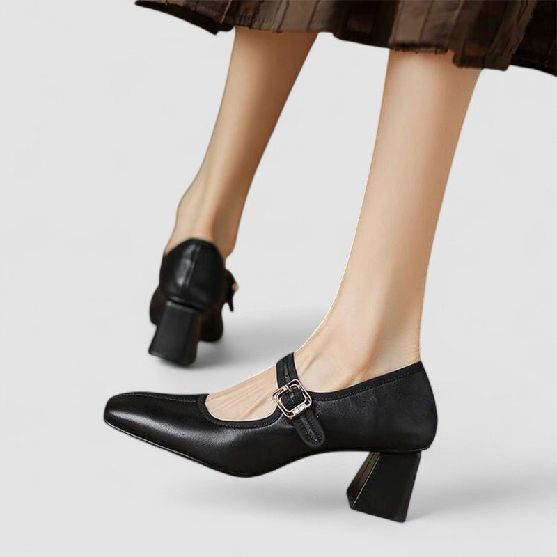 Aira | Women’s Orthopedic Mary Jane Block Heel Shoes