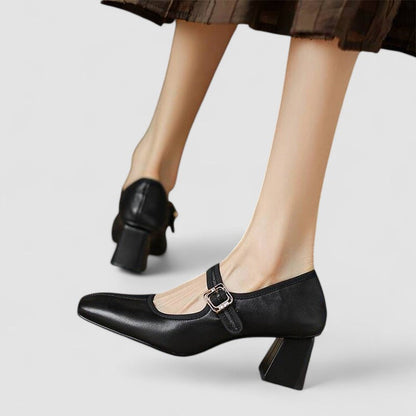 Aira | Women’s Orthopedic Mary Jane Block Heel Shoes
