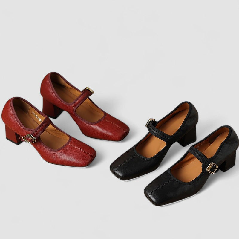 Aira | Women’s Orthopedic Mary Jane Block Heel Shoes