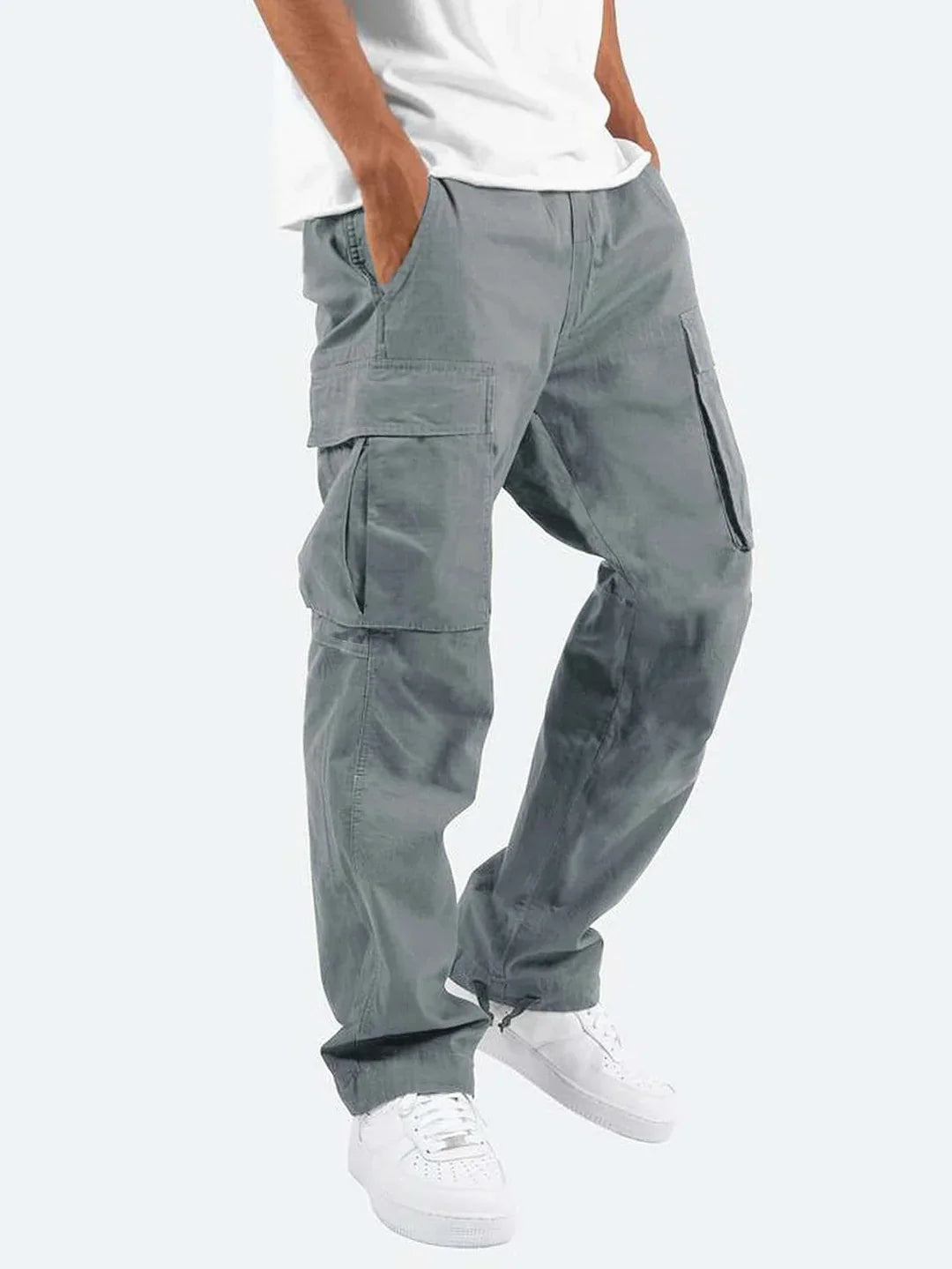 Percival | Men’s Relaxed Fit Cargo Trousers with Side Pockets